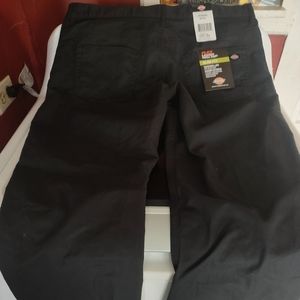 Men's black Dickies flex slim fit twill pants 38x32 NWT